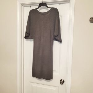 Attention Sweater Dress, Large, Gray
